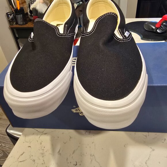 Vans Slip-On Reissue 98 Black White VN000CSEBA2 Men's Size 13 Skate Shoes NEW - Picture 5 of 11